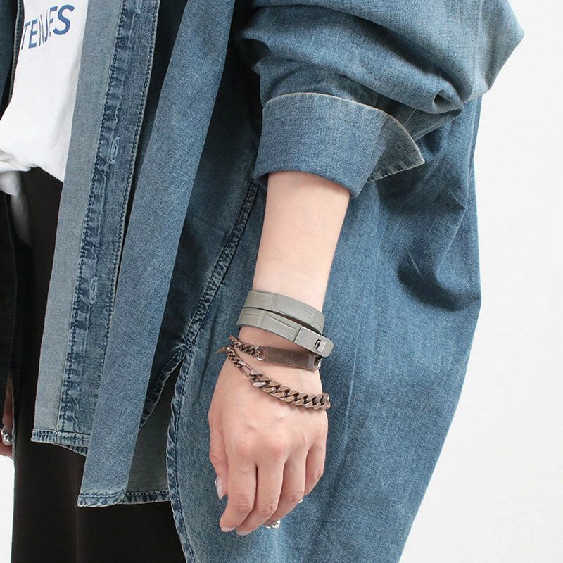 【値下げ】M.U.L ブレスレット 洗い加工ブラック エムユーエル M.U.L. エムユーエル ブレスレット MUL-011 【クーポン対象外】 | jolisac