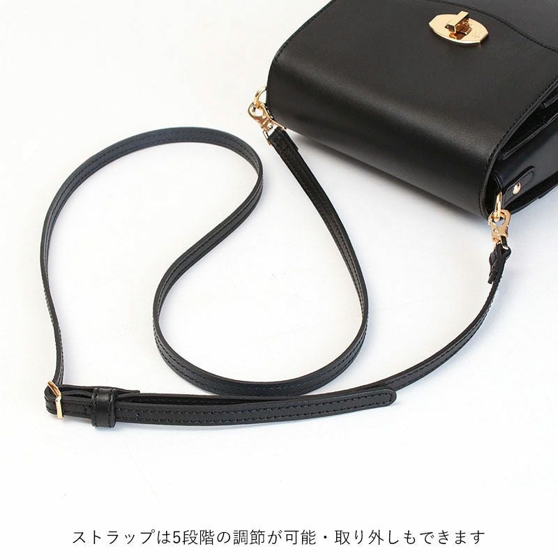 ADMJ お財布機能付きショルダーバッグ ストラップ付き ADMJ ウォレットポーチ ヴィッテリアルマ レクタングル ショルダー