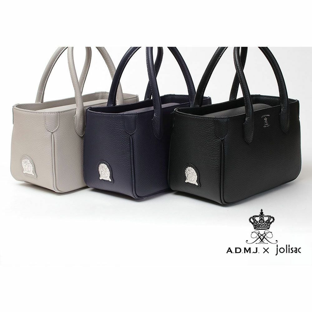 ADMJ 別注 ミニトート シュリンクレザー シルバータイプ ACS01080J