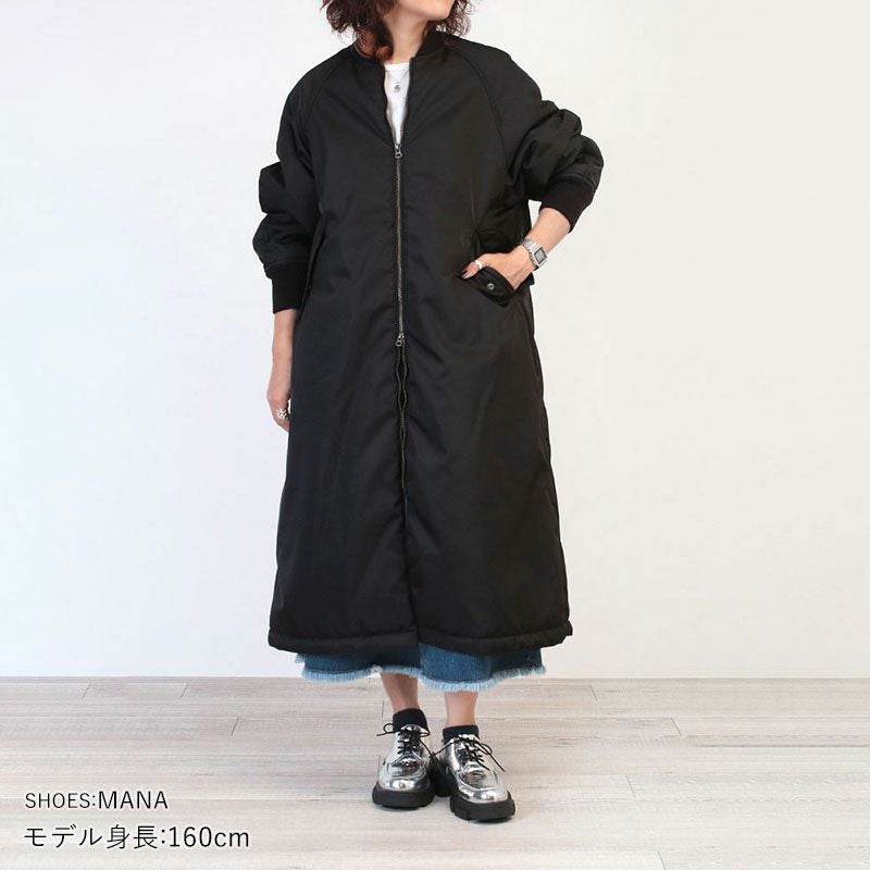 24AW TICCA/ティッカ ロングMA-1 BLACK TICCA（ティッカ） ロングMA-1 24秋冬 TBDA-022 : EXCLUSIVE ONLINE