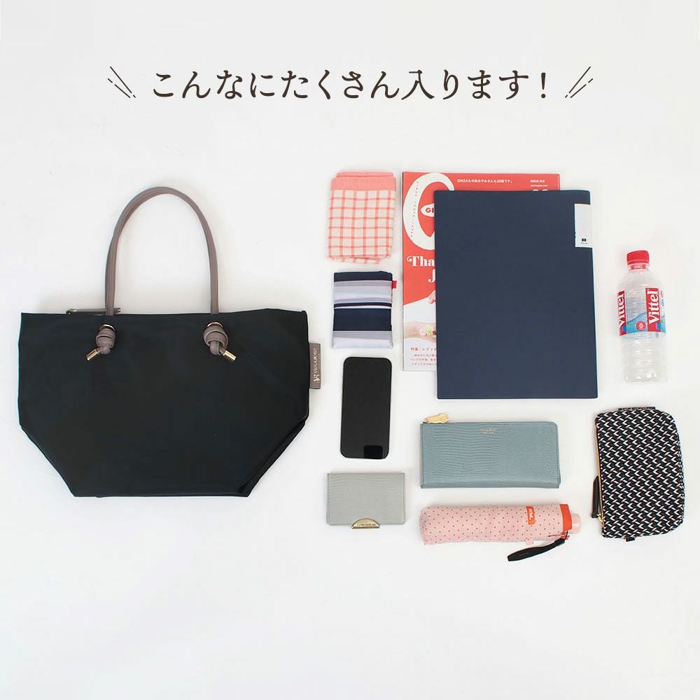 ヴィオラドーロ ビアンカ ナイロントートバッグ ノットハンドル M