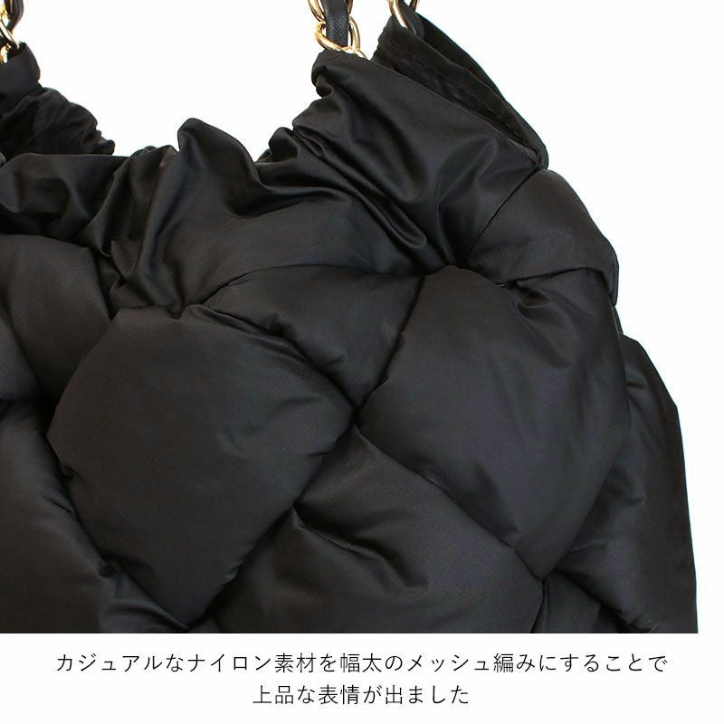 VIOLAd'ORO ヴィオラドーロ バッグ ナイロンメッシュ チェーンハンドル