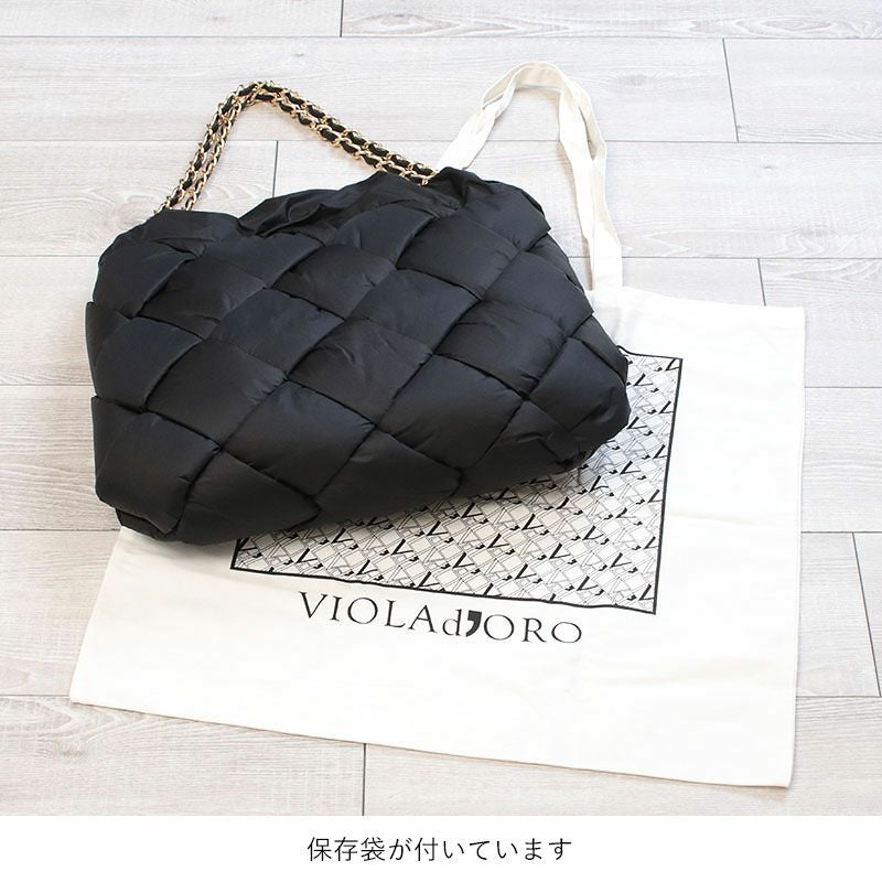 VIOLAd'ORO ヴィオラドーロ バッグ ナイロンメッシュ チェーンハンドル