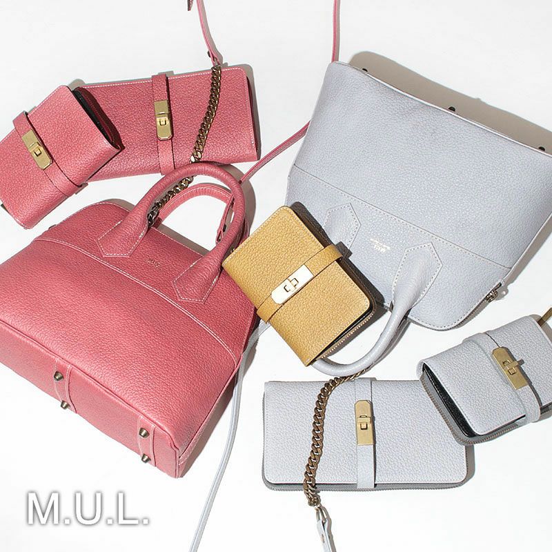 M.U.L. ハーフラウンドウォレット　キルティング型押し M.U.L.】studs series ハーフラウンドウォレット | selectshop