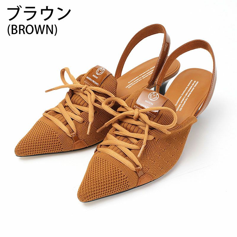 MAISON MAVERICK PRESENTS★ブラウンヒールサンダル★新品M MAISON MAVERICK PRESENTS メゾン マヴェリック プレゼンツ ワン