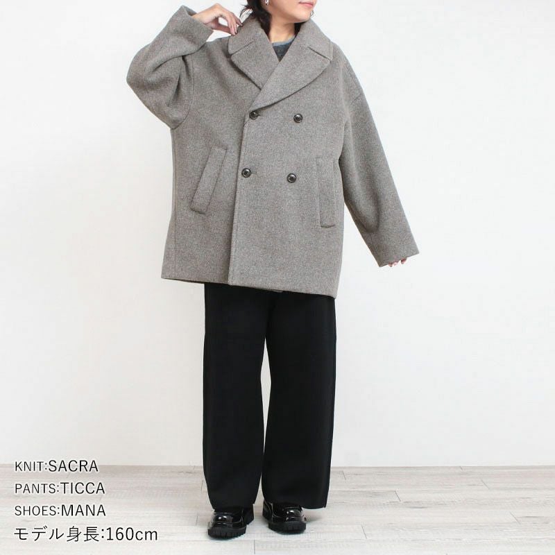 【新品・未使用品】TICCA ティッカ ピーコート TBEA-242 TICCA ティッカ ウール ピーコート TBEA-242 | jolisac