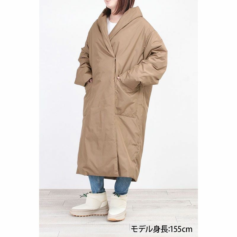 着用数回 ドレープダウンコート ページュ mizuiro ind mizuiroind（ミズイロインド）の「【エクラ11月号掲載】mizuiro ind