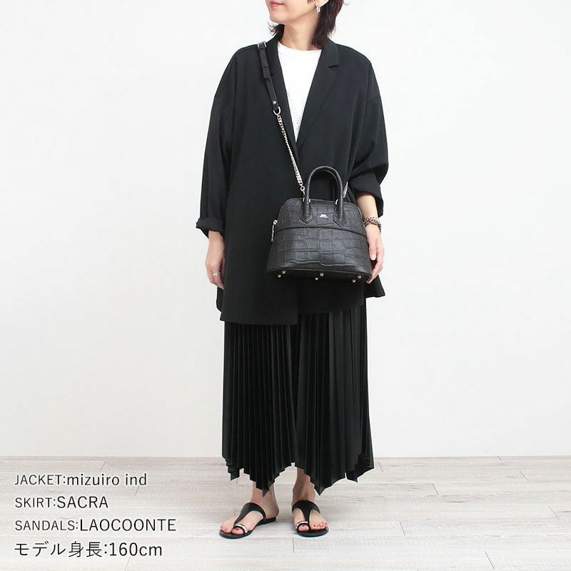 M.U.L.エムユーエル　ラウンドトートS喜平チェーン　ペイズリー aad9e424294c70935a3e34a2b4302b