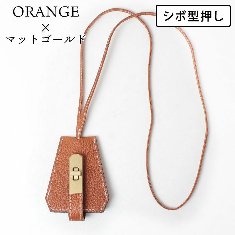 【新品・未使用】M.U.L レザーキーネックレス　オイルレザーマットゴールド ネックレス メンズ レディース エムユーエル MUL レザーチャーム 本革