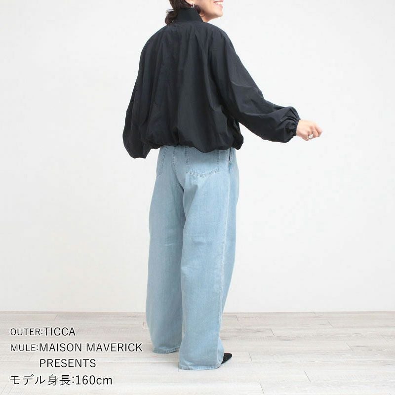 TICCA ティッカ ライトデニム タックワイドパンツ TBFS-051 サイズ1