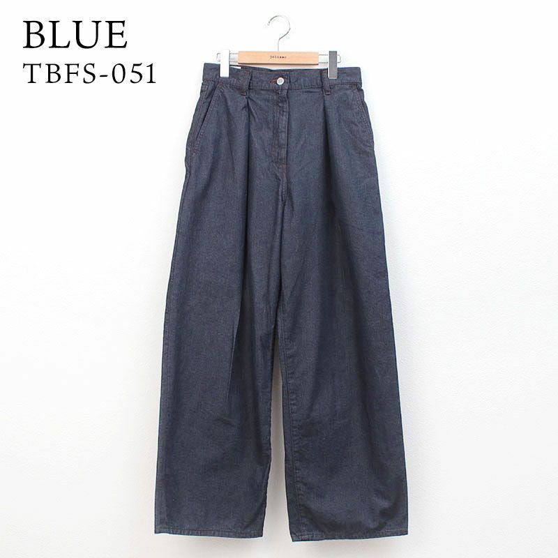 TICCA ティッカ ライトデニム タックワイドパンツ TBFS-051 サイズ1