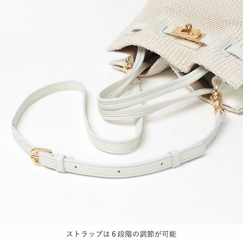 ヴィオラドーロ かごバッグ SANDRO ラフィアシート M 2WAY V8864