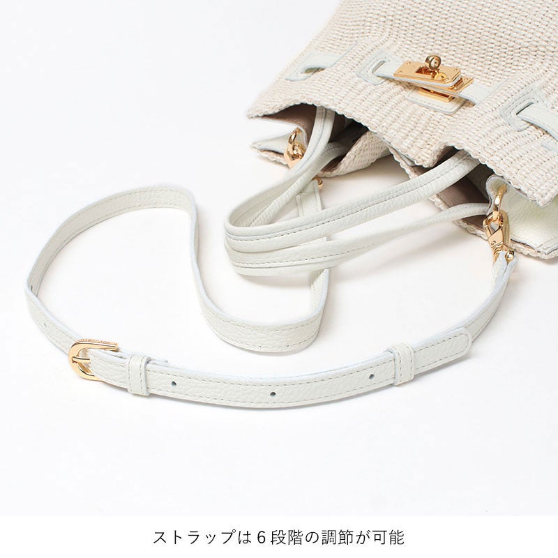 ヴィオラドーロ かごバッグ SANDRO ラフィアシート M 2WAY V8864
