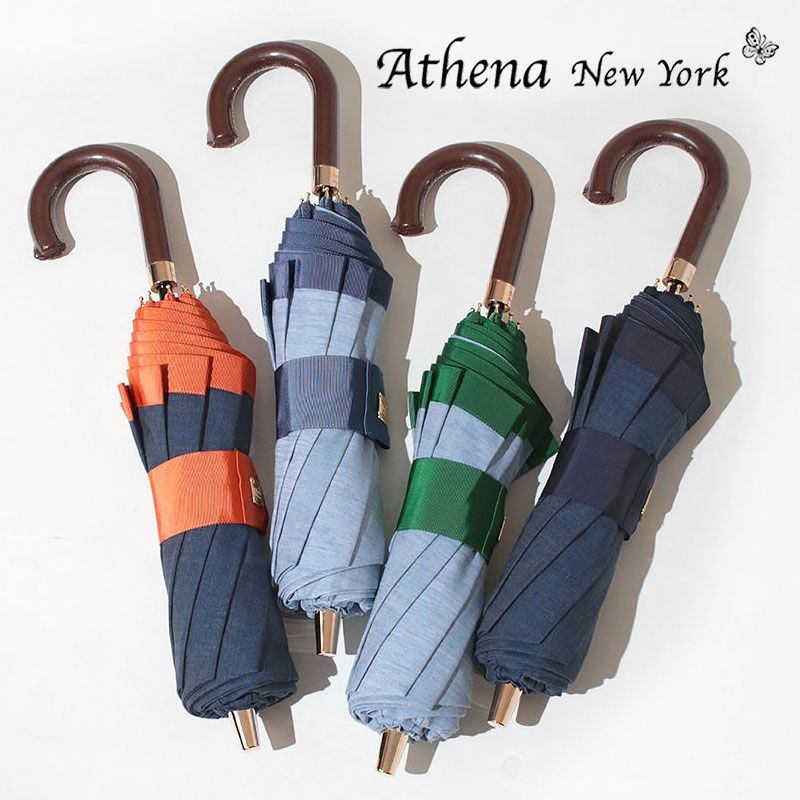 ATHENA NEW YORK アシーナニューヨーク 折りたたみ傘 Sクール DENIM