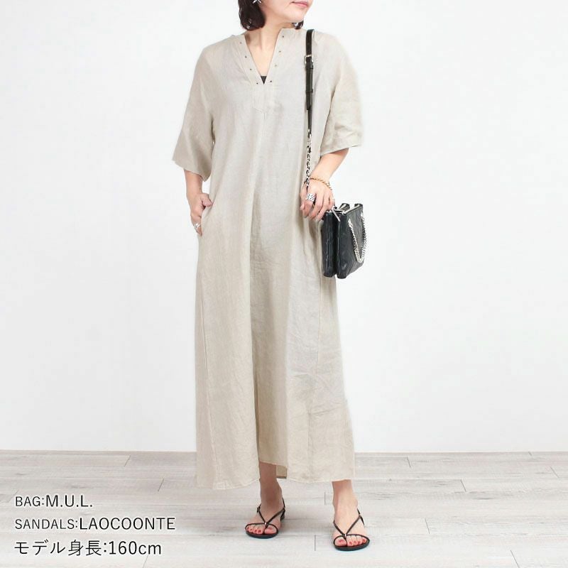 美品✨saqui サキ　ダンガリーワンピース　コットン　リネン　38　完売品 10%OFF TICCA ティッカ リネンワンピース TBES-408 | jolisac