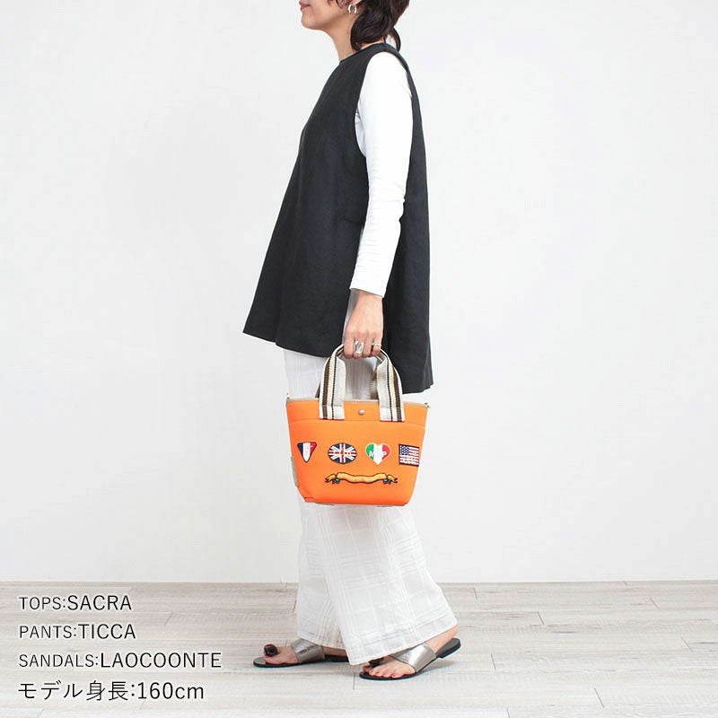 ADMJ マジックライト フラッグワッペンデイリートート20cm 25SA01016 ADMJ マジックライト フラッグワッペンデイリートート20cm 25SA01016