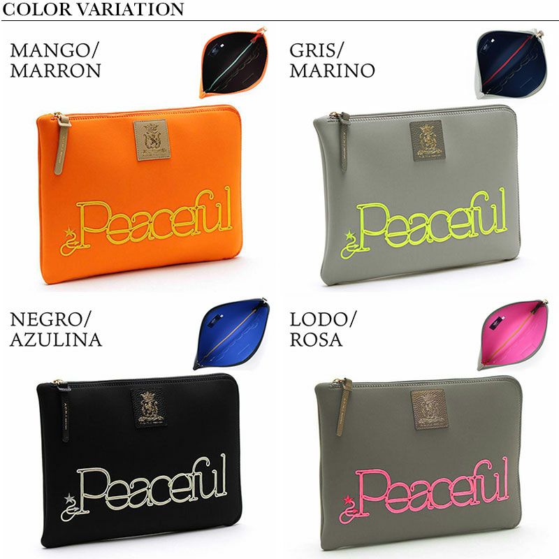 ADMJ マジックライト コード刺繍 PEACEFULポーチセット 26AW01035