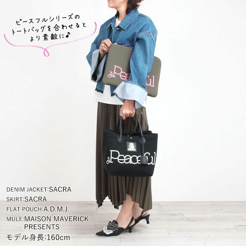 ADMJ マジックライト コード刺繍 PEACEFULポーチセット 26AW01035