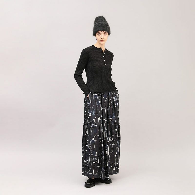 SACRA サクラ スカート BRUTH PAINTING 25FALL 125510123 サイズ36