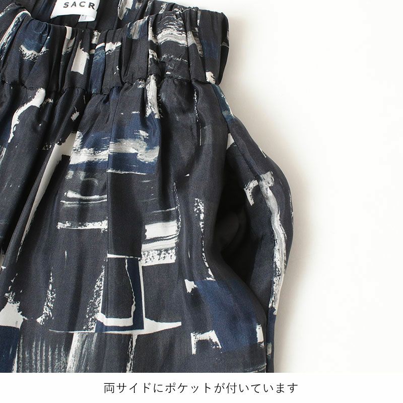 SACRA サクラ スカート BRUTH PAINTING 25FALL 125510123 サイズ36
