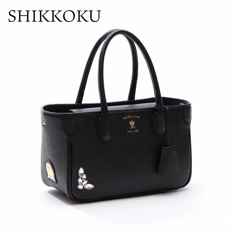 お取り寄せ】 ADMJ 牛革 スワロ付きミニトート Dカンつき 【☆】 | jolisac