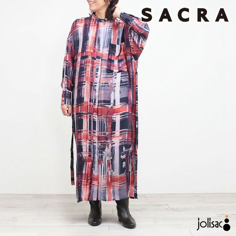 SACRA サクラ BRUSH PAINTING PLAID ワンピース 125606041 | jolisac SACRA サクラ BRUSH PAINTING PLAID ワンピース 125606041 | jolisac