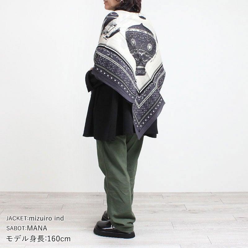 manipuri マニプリ コットンシルクストール 120x120 | jolisac