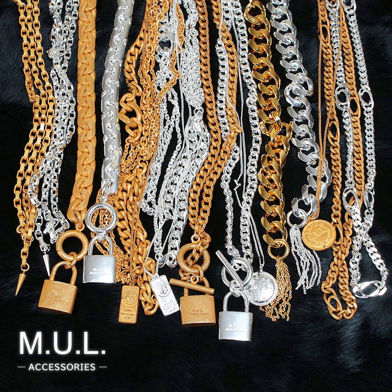 ◇セットあり◇ M.U.L. エムユーエル Mチェーンラリエットネックレス