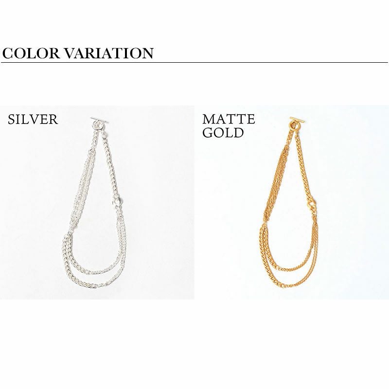 M.U.L. エムユーエル MIXチェーンマンテルネックレス 45cm MULA-062