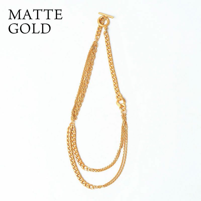M.U.L. エムユーエル MIXチェーンマンテルネックレス 45cm MULA-062