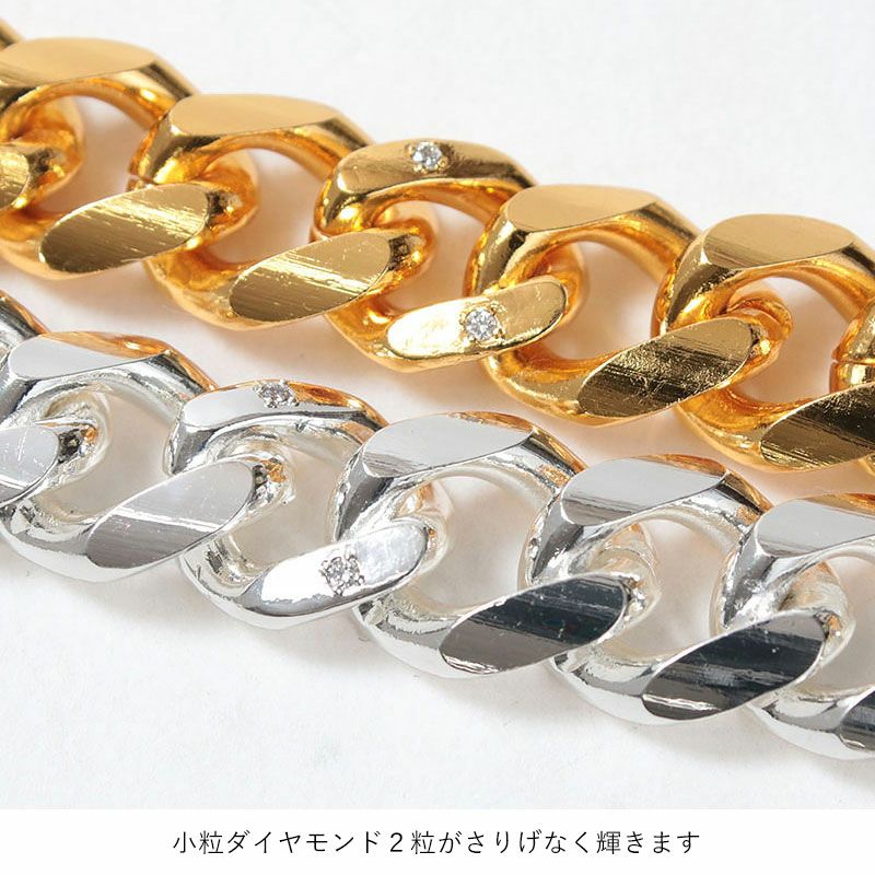 M.U.L. エムユーエル ダイヤモンドダブルCDチェーンブレスレット MULA
