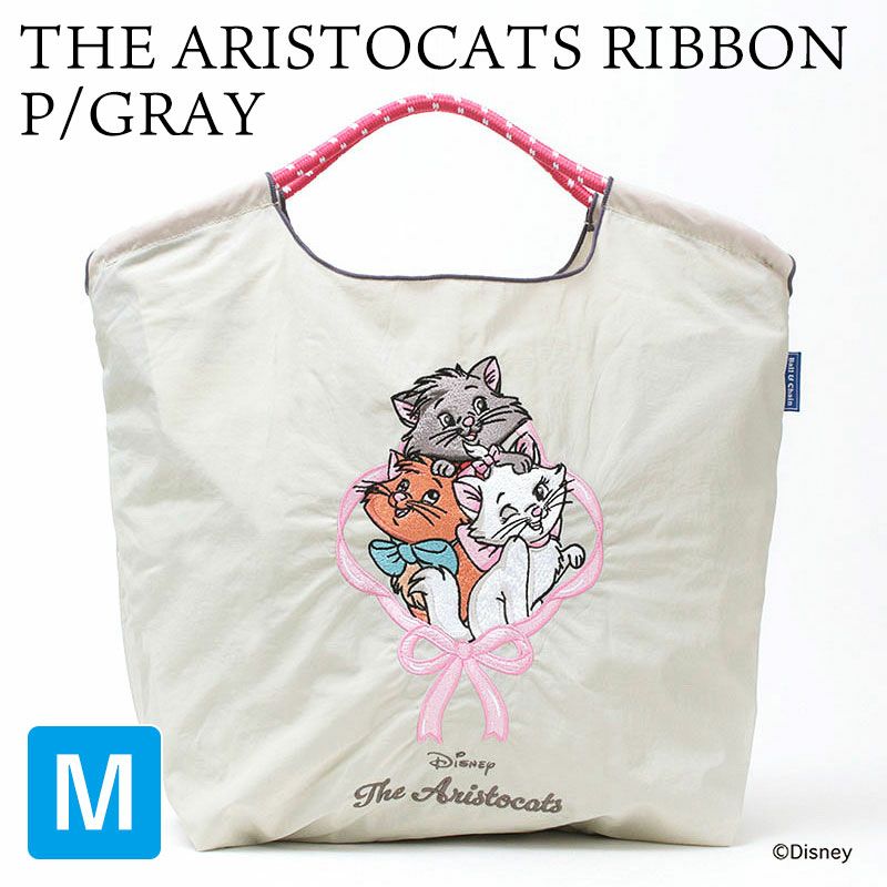 おしゃれキャットリボン柄Pグレー