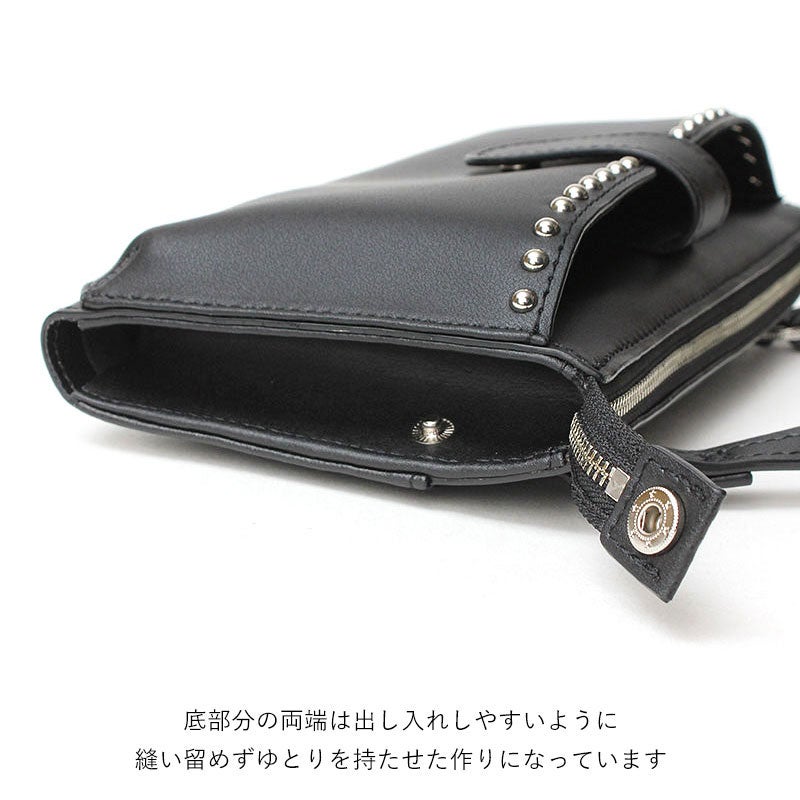 ヴィオラドーロ スマホポシェット スタッズ付 MIRO V9052 VIOLAd'ORO