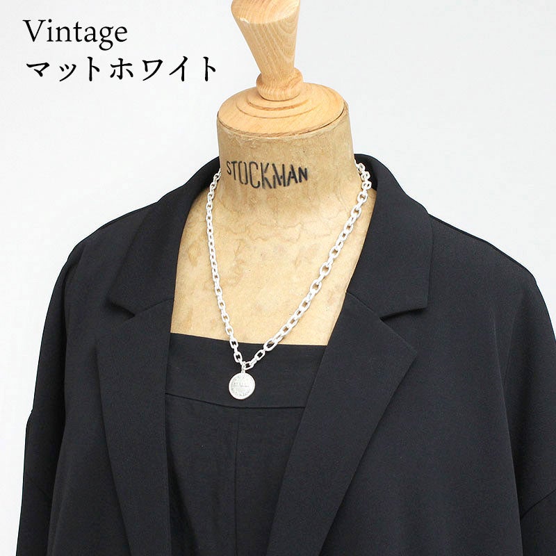 新作 M.U.L. エムユーエル コインネックレス48cm アシンメトリー MULA